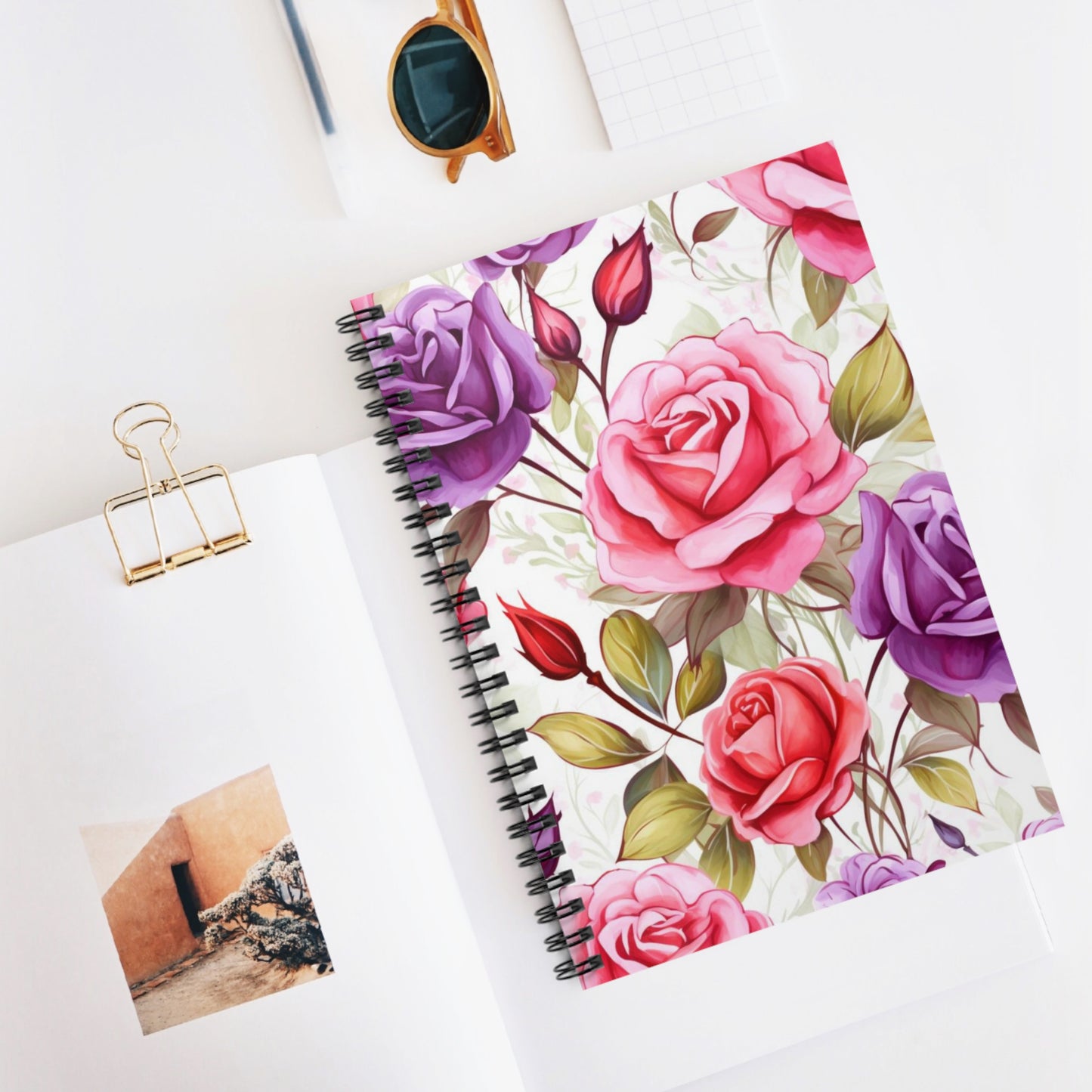 Enchanted Bloom: Mystical Roses Spiral Notebook