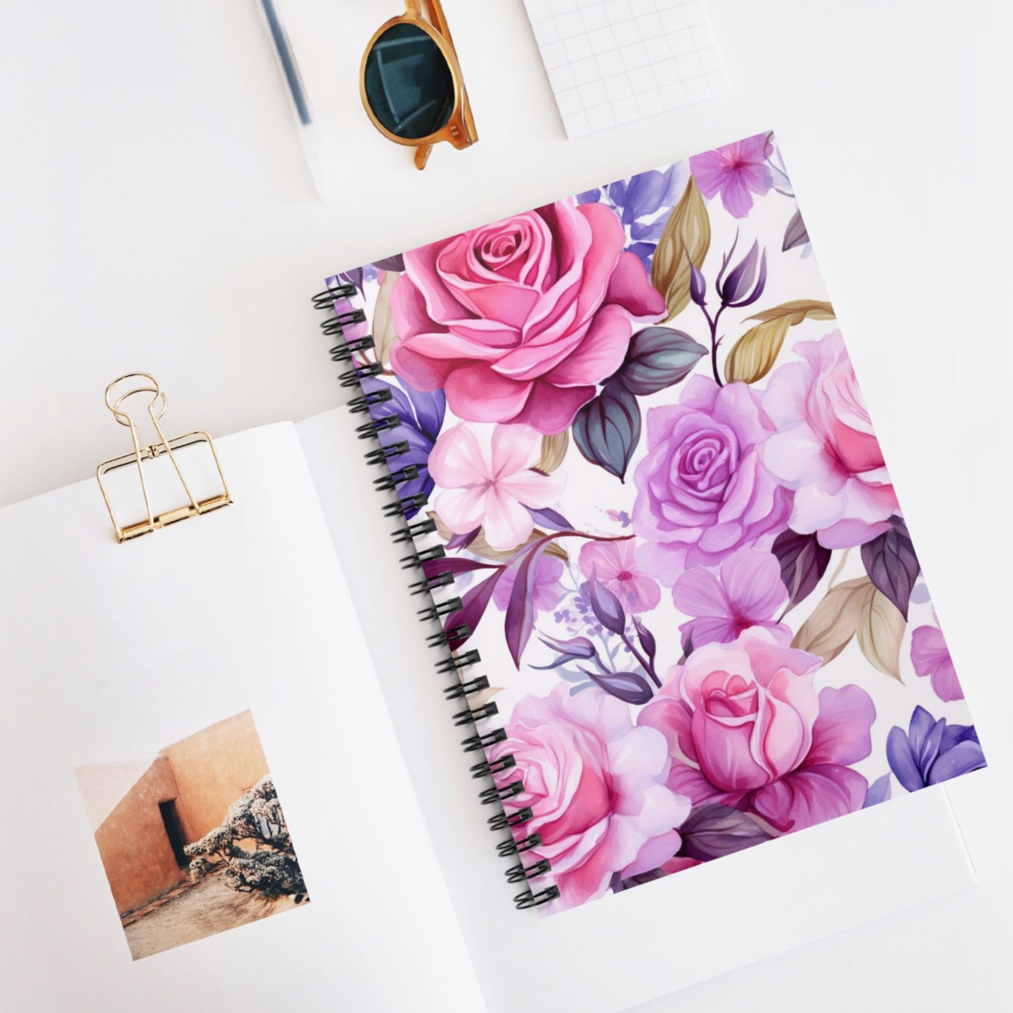 Mystical Garden: Enchanted Roses Spiral Notebook