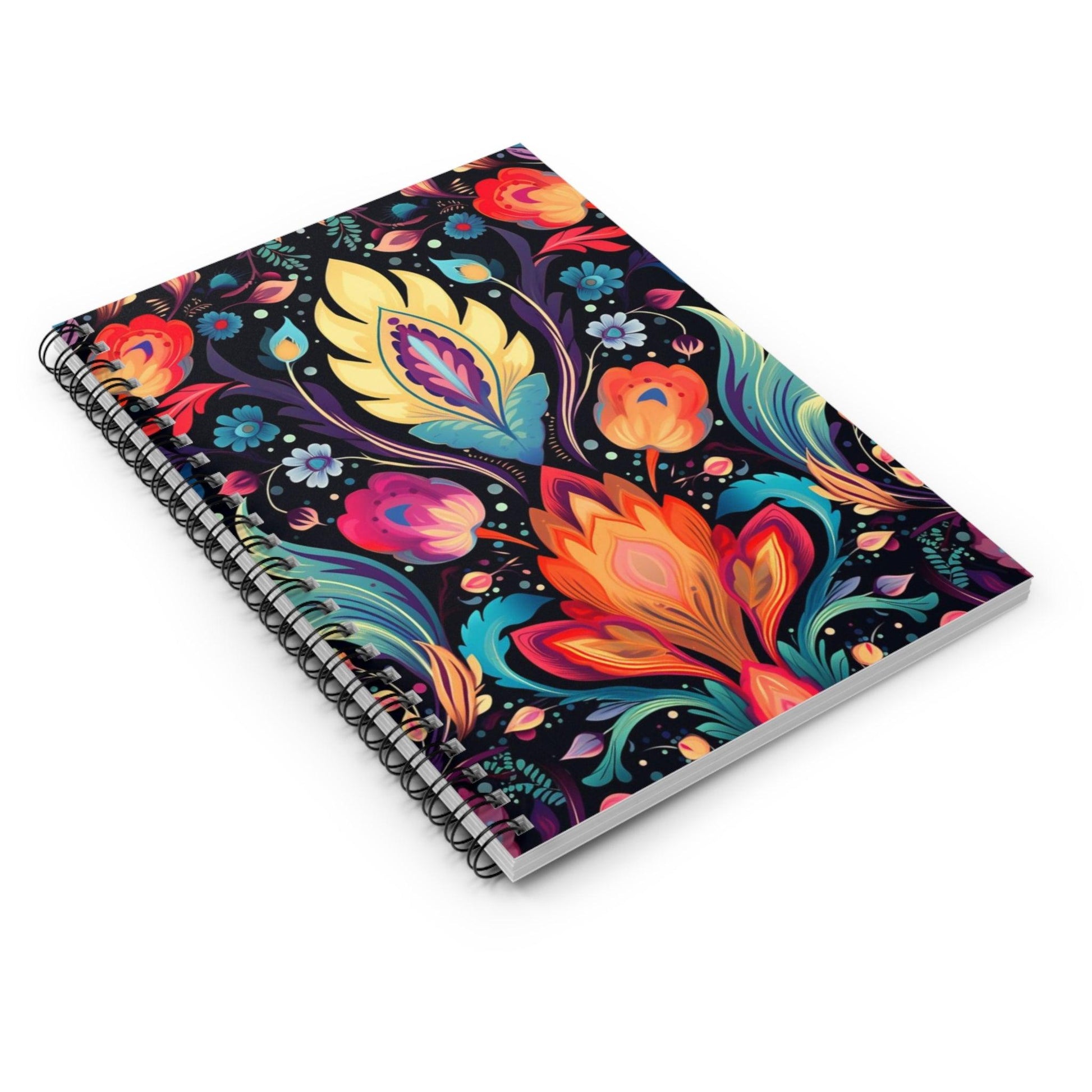 Ruled Line Bohemian Spiral Notebook for Everyday Inspiration - Texts and Threads