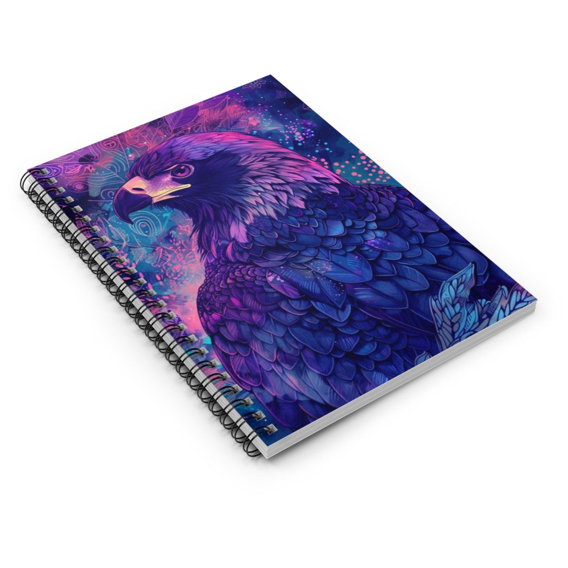 Ruled Line Eagle Spiral Notebook for Daily Notes and Sketches - Texts and Threads