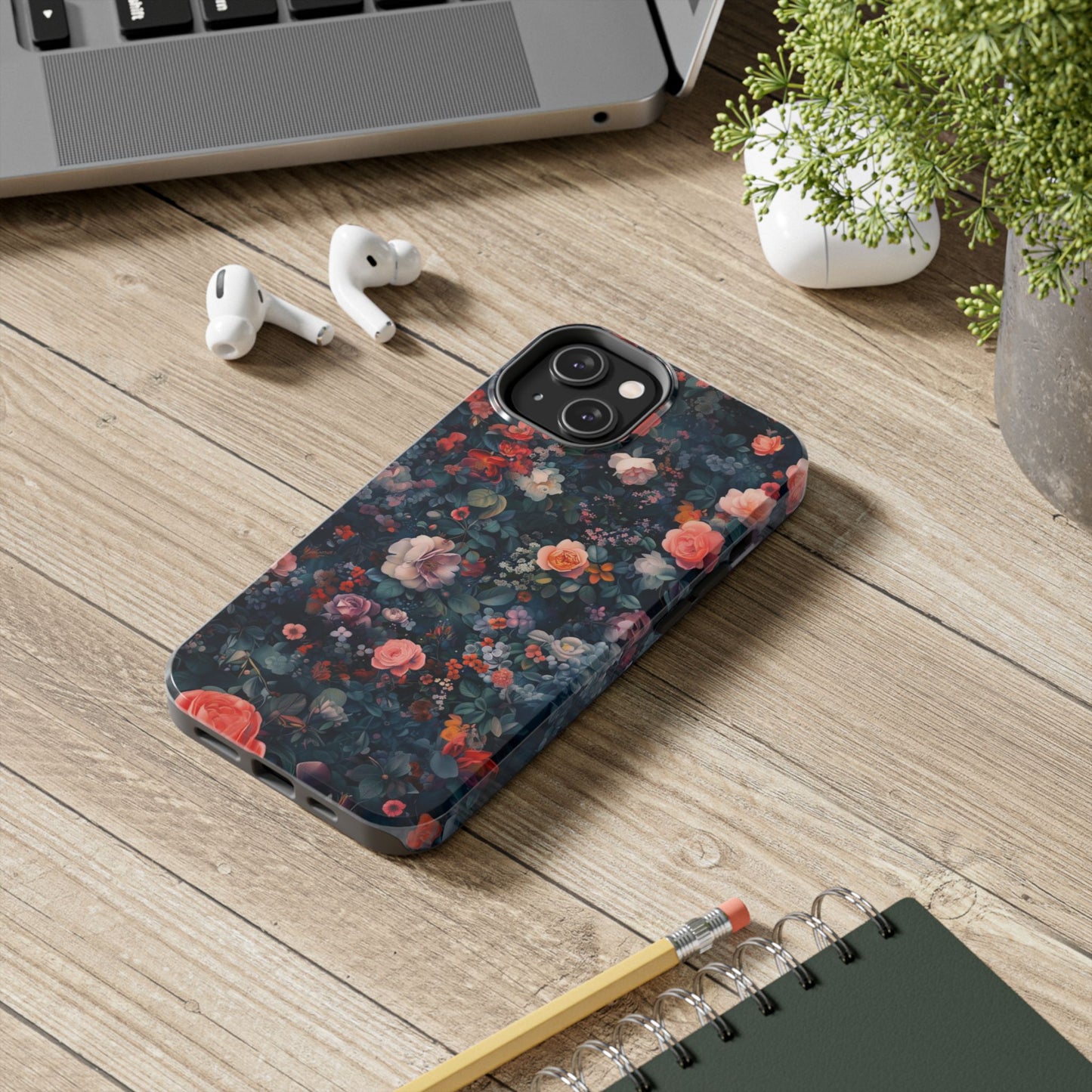 Watercolor Floral Landscape Impact-Resistant Phone Case