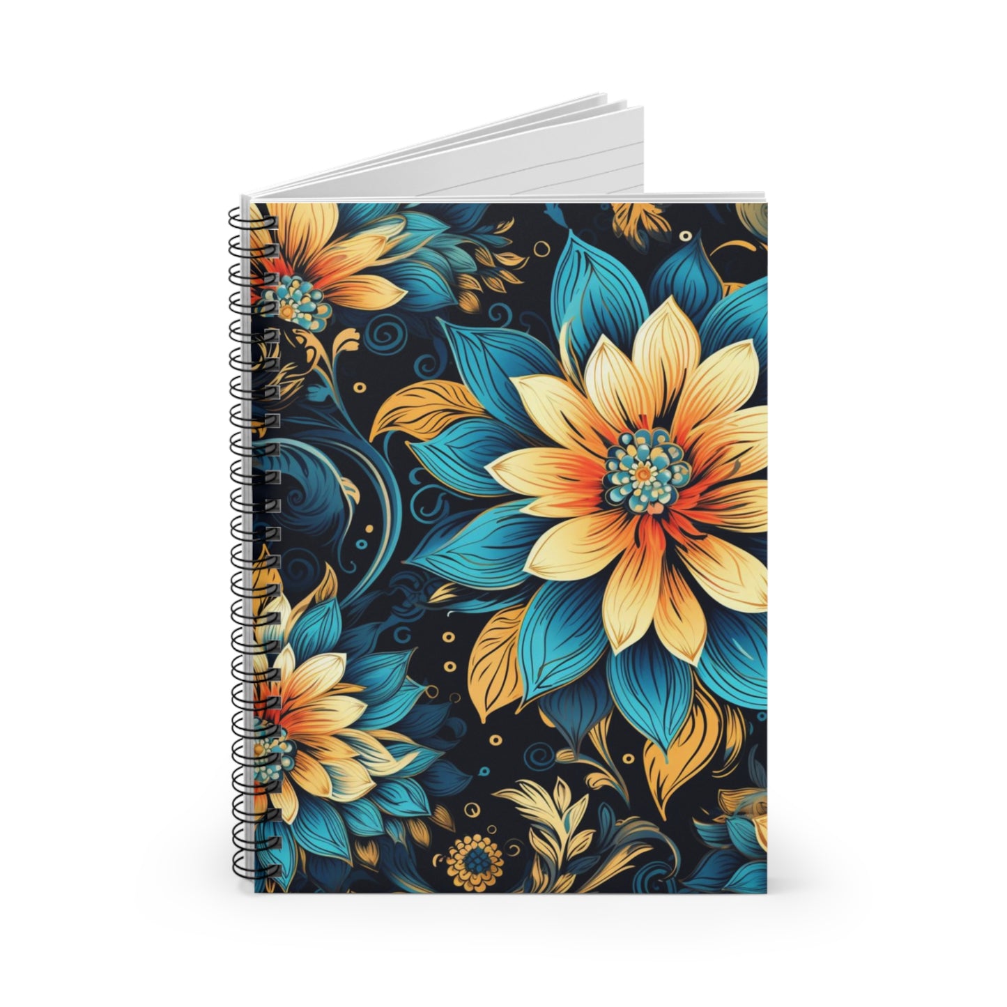 Bohemian Blossom: Floral Spiral Notebook