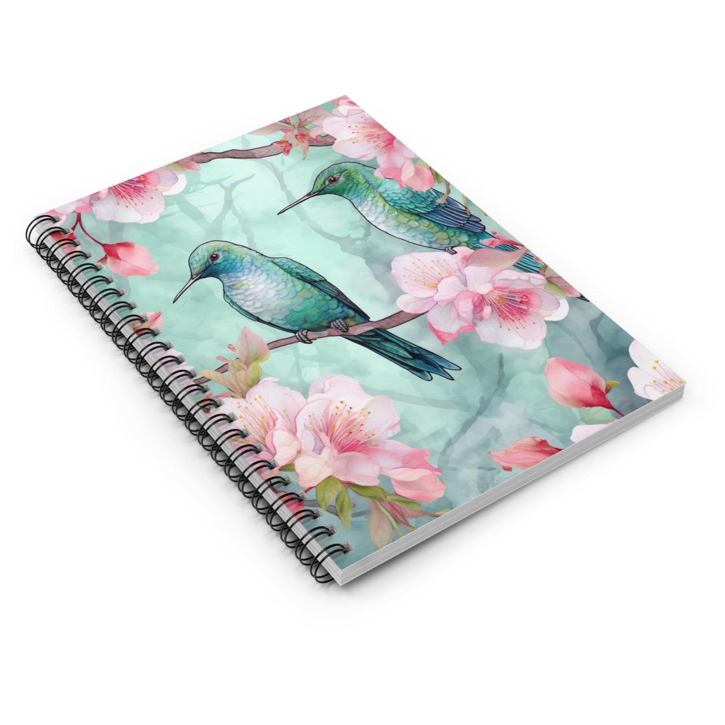 Blooming Birds: Hummingbird Floral Spiral Journal