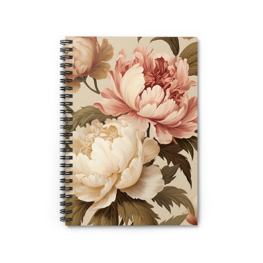 Timeless Florals: Vintage-Inspired Spiral Notebook