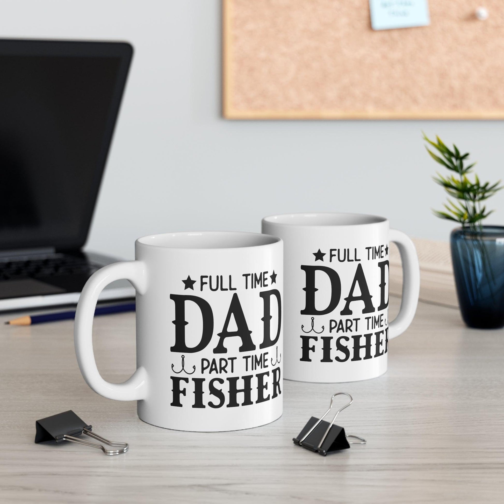 Full Time Dad, Part Time Fisher: The Ultimate Dad Mug - Texts and Threads