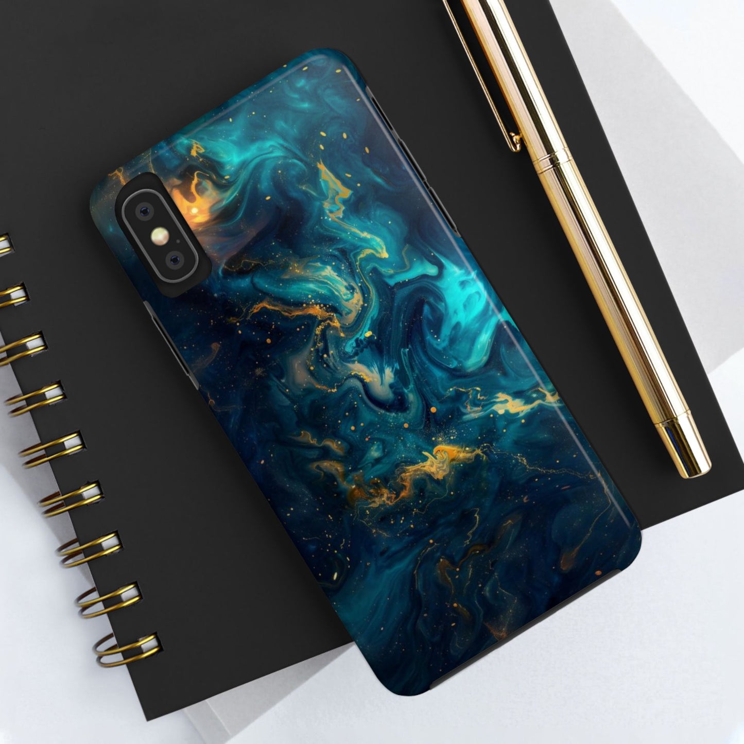 Marble Galaxy Stars Tough Phone Case