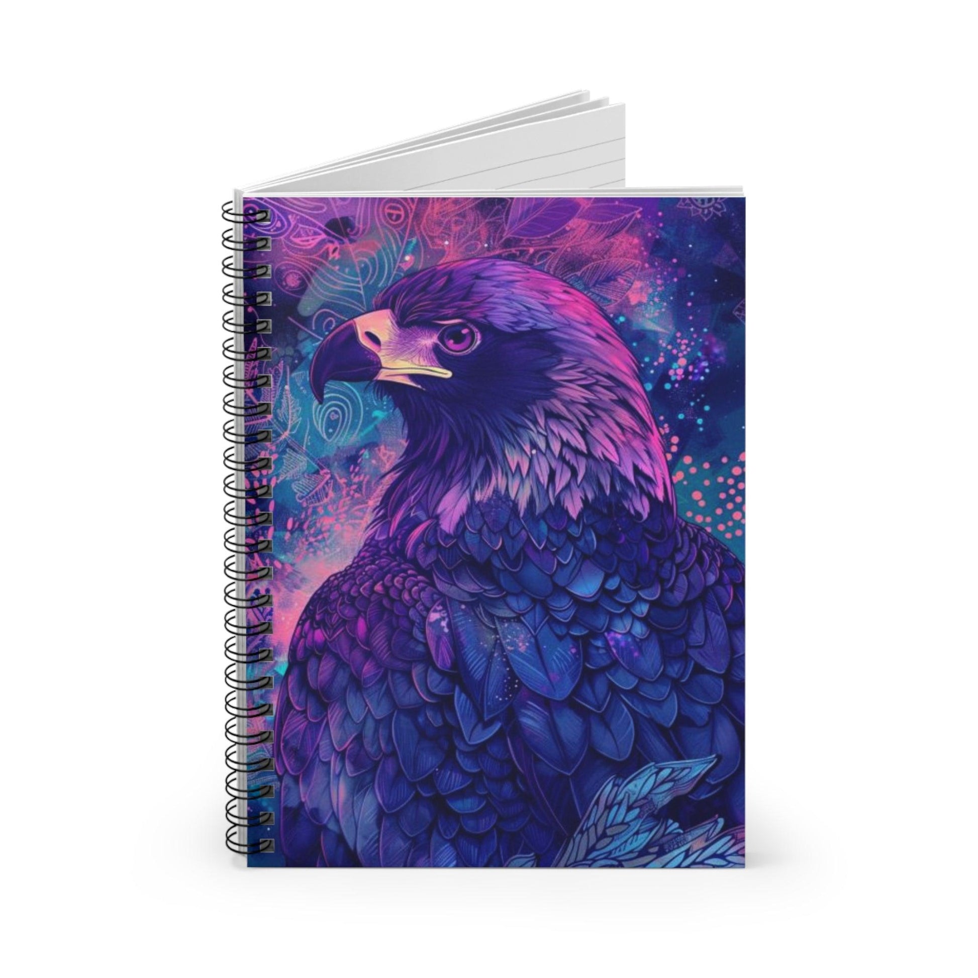 Ruled Line Eagle Spiral Notebook for Daily Notes and Sketches - Texts and Threads