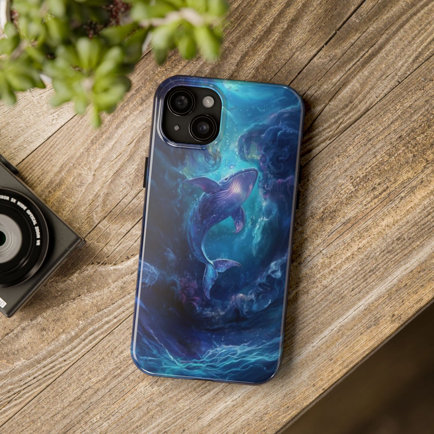 Watercolor Whale Impact-Resistant Phone Case