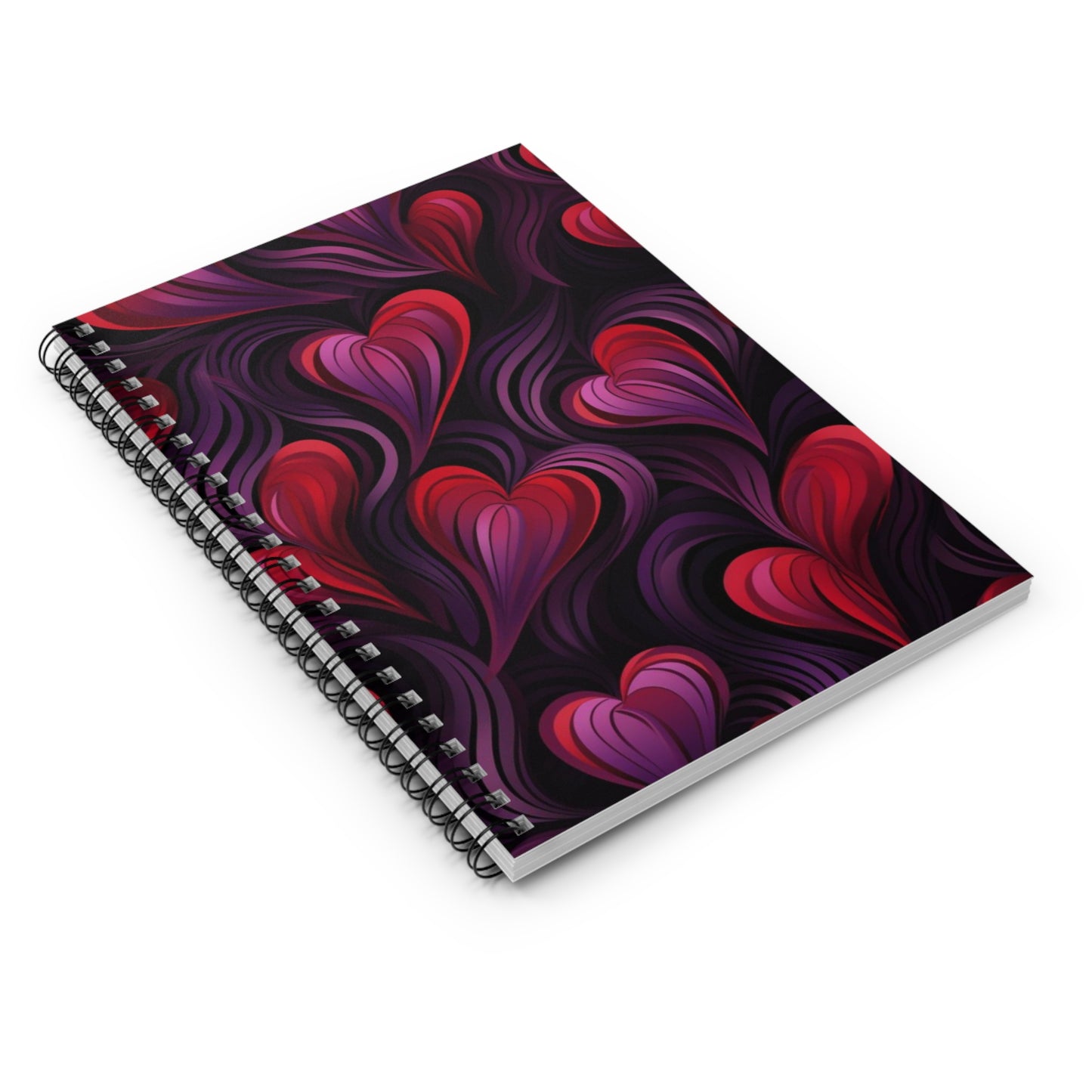 Adorable Hearts: Spiral Notebook with Heart Shapes