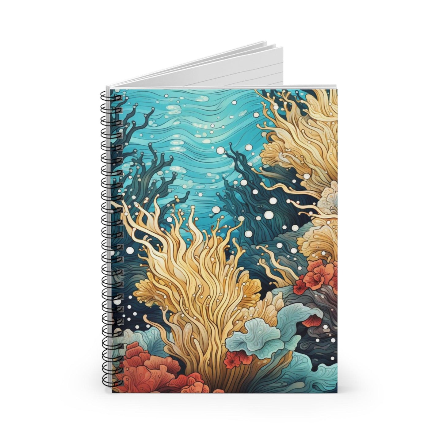 Ruled Line Exquisite Sea Life Notebook for Marine Enthusiasts - Texts and Threads