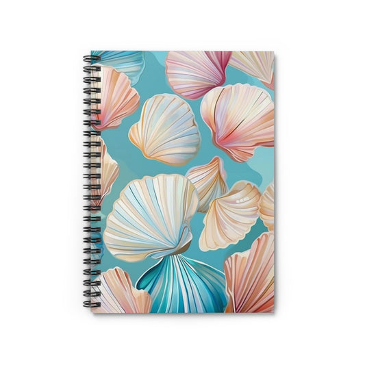 Coastal Charm: Seashell Design Spiral Notebook