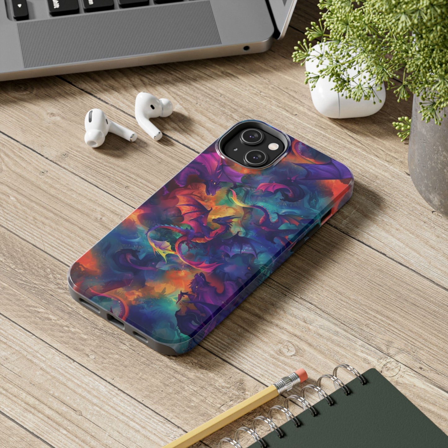 Watercolor Abstract Dragon Tough Phone Case