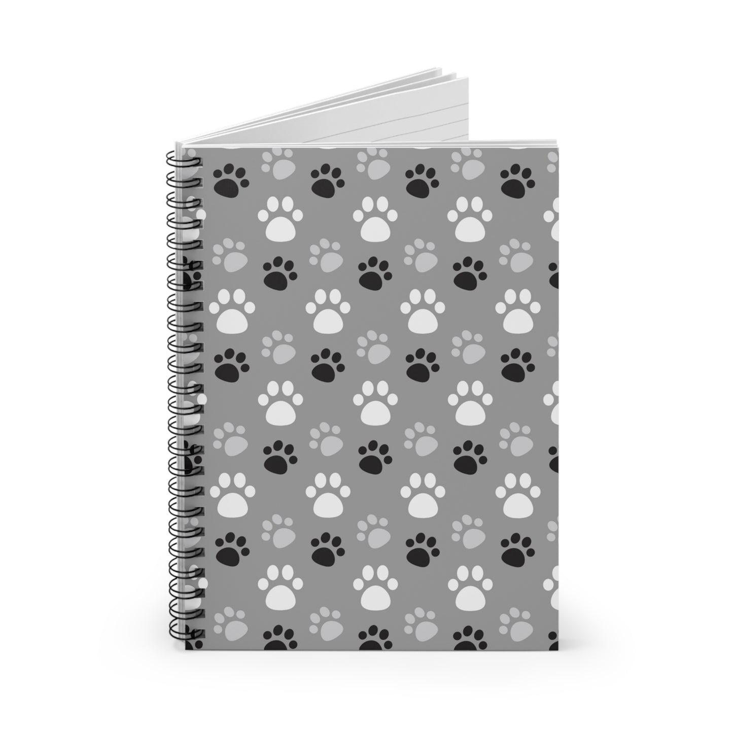 Furry Friends: Dog Paw Print Spiral Journal