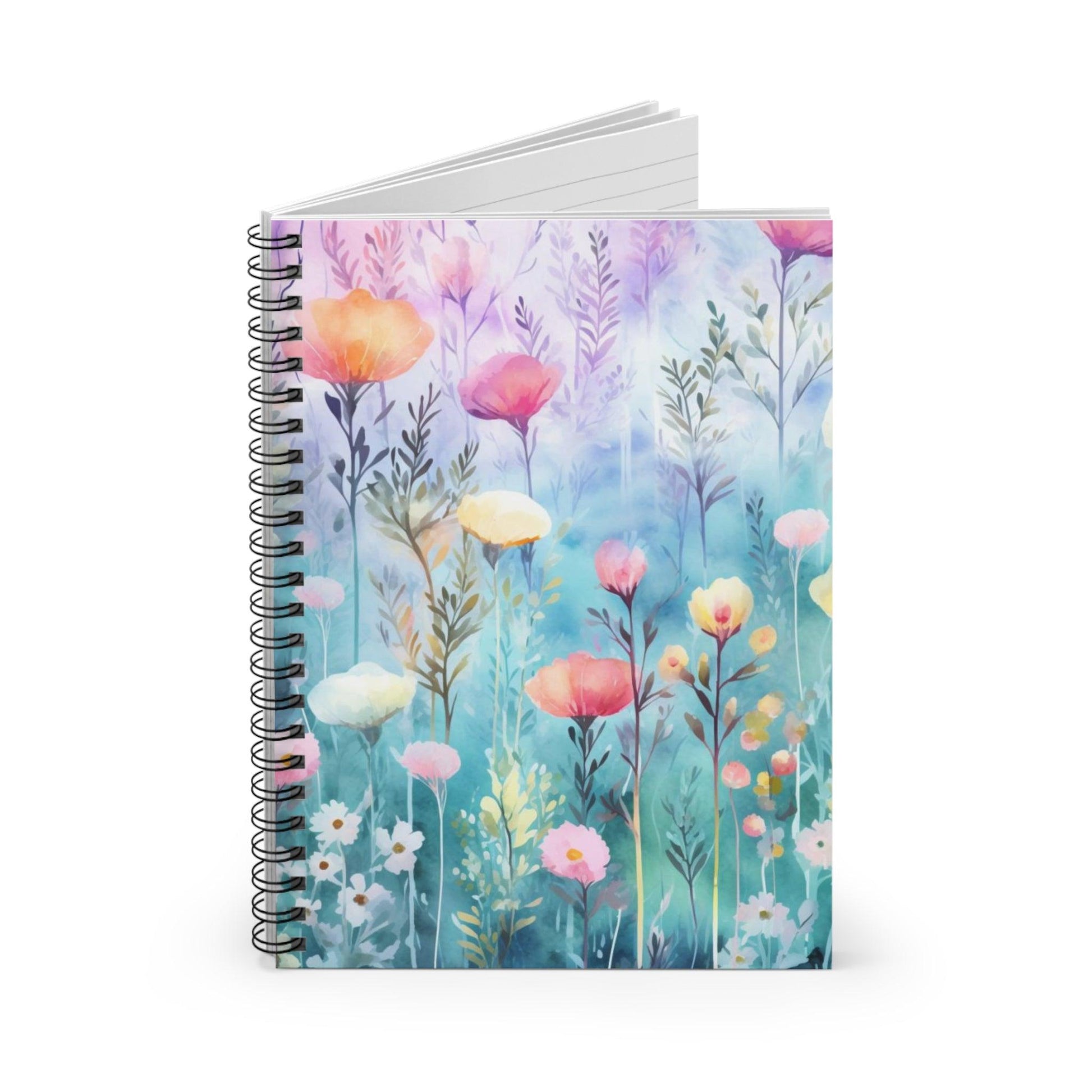 Ruled Line Enchanting Spiral Notebook for Capturing Magical Moments - Texts and Threads