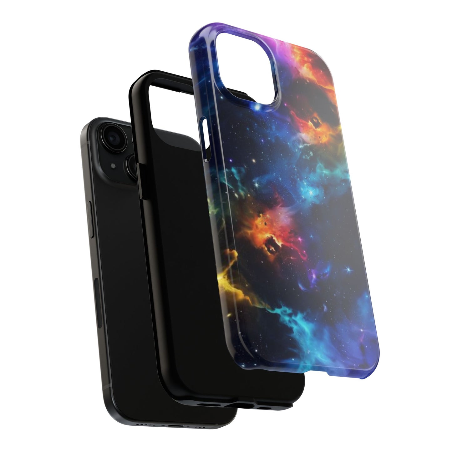 Watercolor Marble Galaxy & Stars Impact-Resistant Phone Case