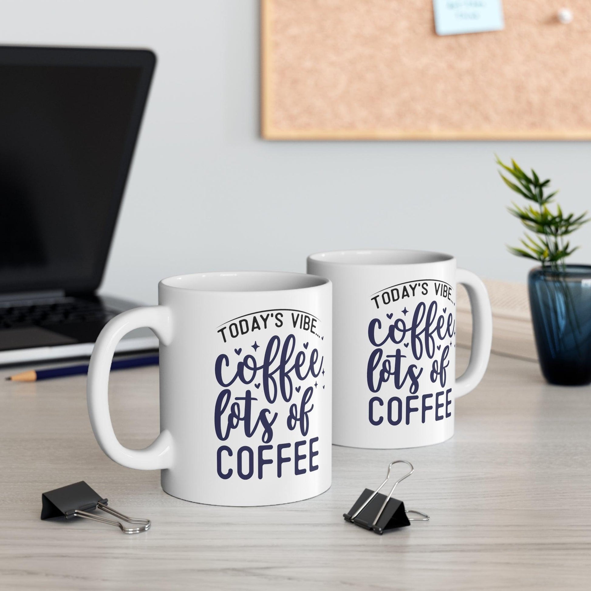 Never Too Much: 'Coffee, Lots of Coffee' Humor Mug - Texts and Threads