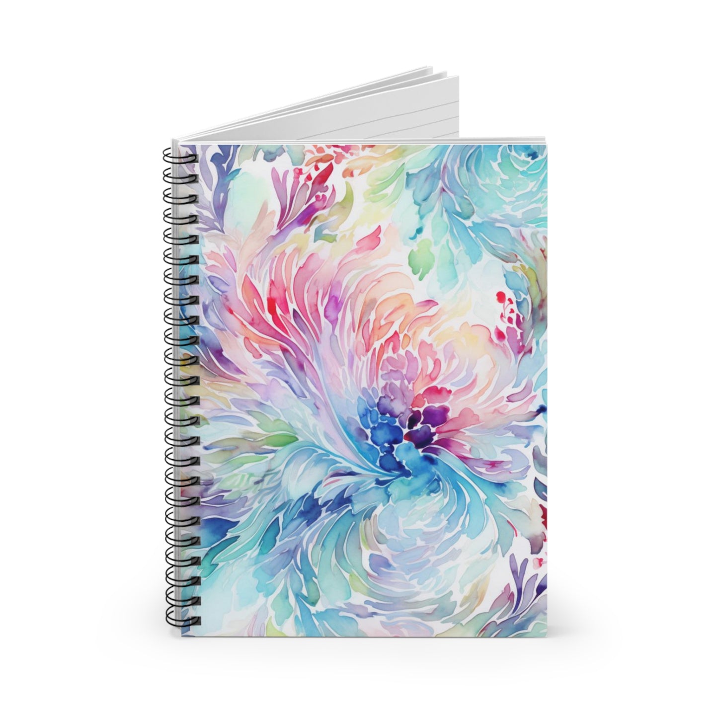 Colorful Canvas: Watercolor Design Spiral Notebook