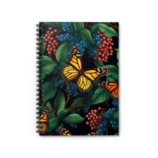 Nature's Flight: Butterfly-Themed Spiral Notebook