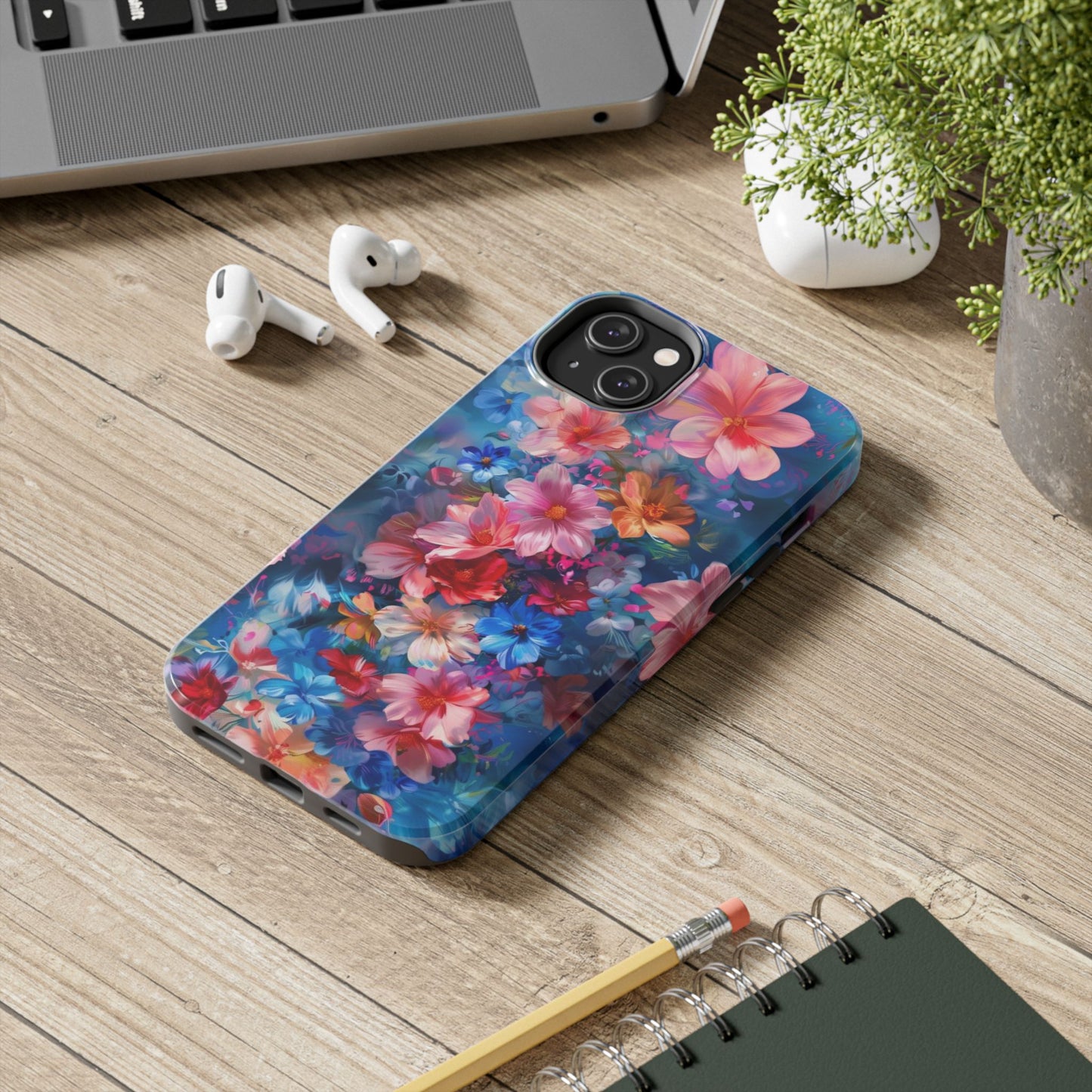 Watercolor Abstract Spring Flowers Impact-Resistant Phone Case